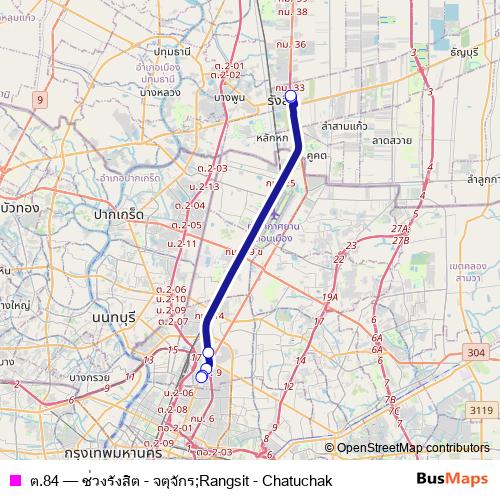ต.84 bus Line Map