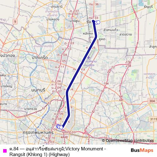 ต.84 bus Line Map