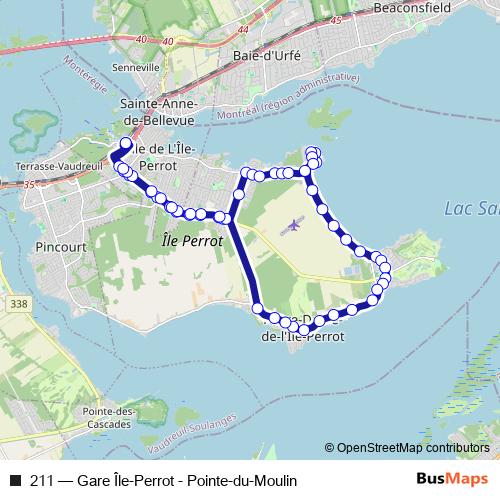 211 bus Line Map