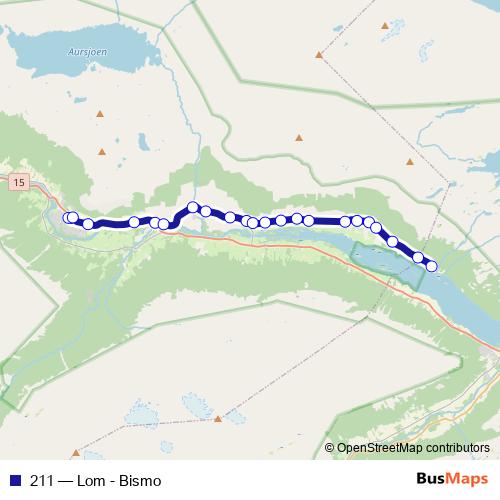 211 bus Line Map