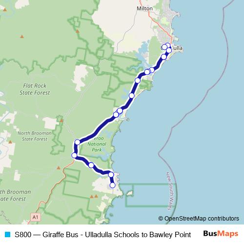 S800 bus Line Map