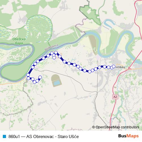 860u1 bus Line Map