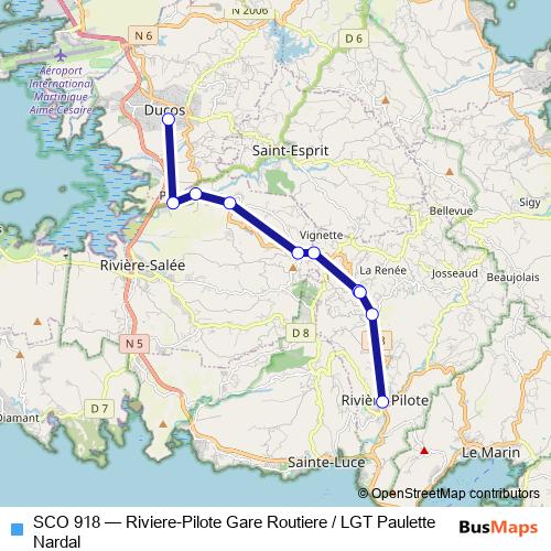 SCO 918 bus Line Map