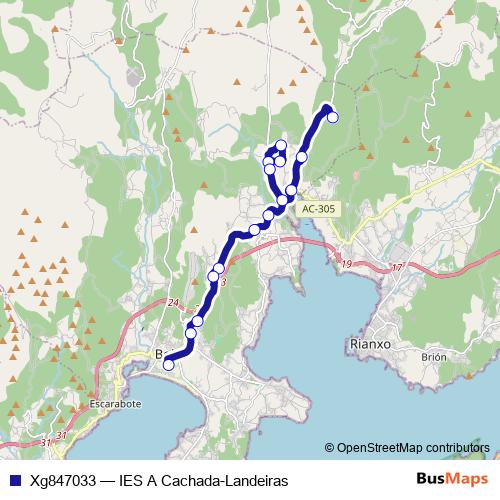 Xg847033 bus Line Map