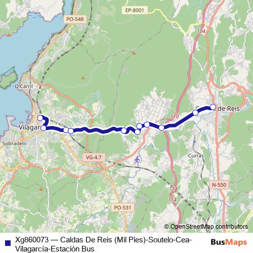 Xg860073 bus Line Map