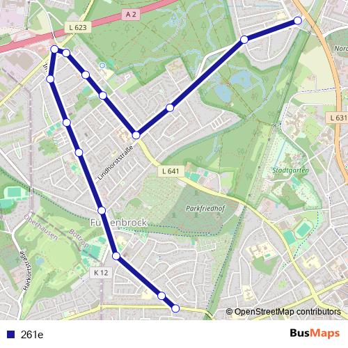 261e bus Line Map