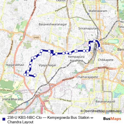 238-U KBS-NBC-Clo bus Line Map