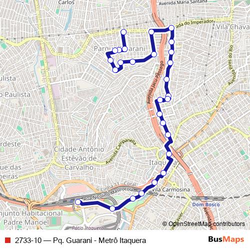 2733-10 bus Line Map