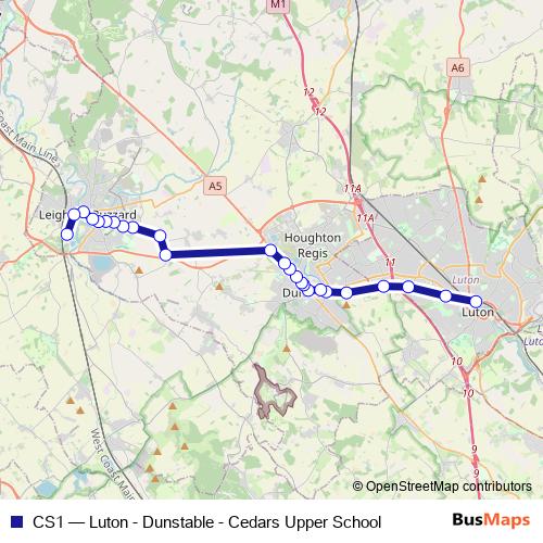 CS1 bus Line Map