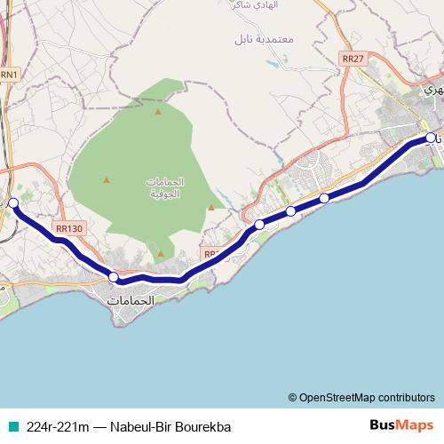 224r-221m rail Line Map