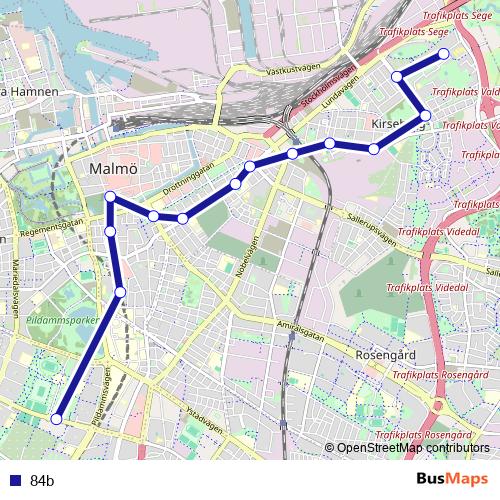 84b bus Line Map