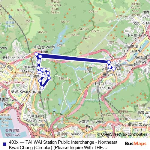 403x bus Line Map