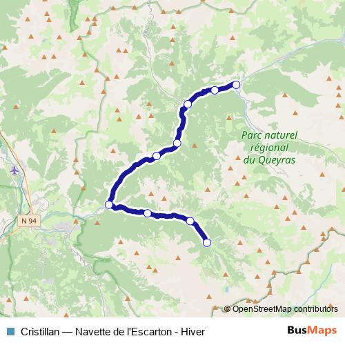 Cristillan bus Line Map