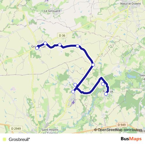 Grosbreuil* bus Line Map
