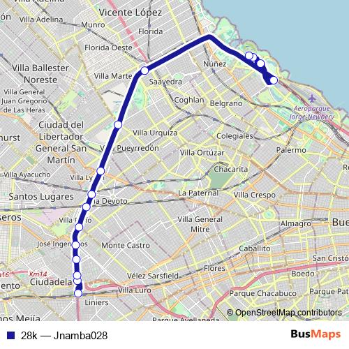 28k bus Line Map