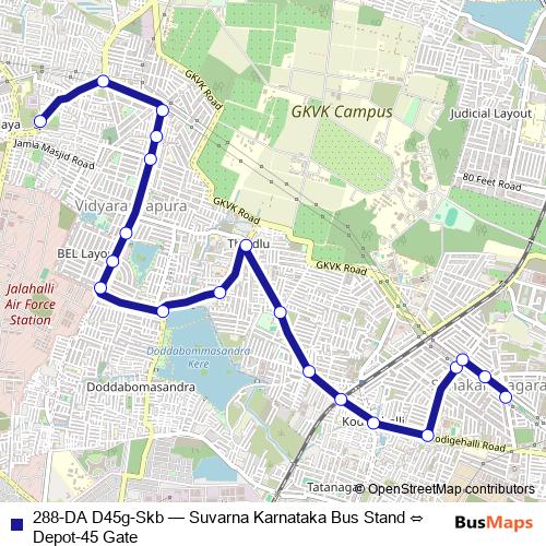 288-DA D45g-Skb bus Line Map