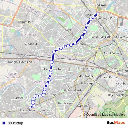 883extup bus Line Map
