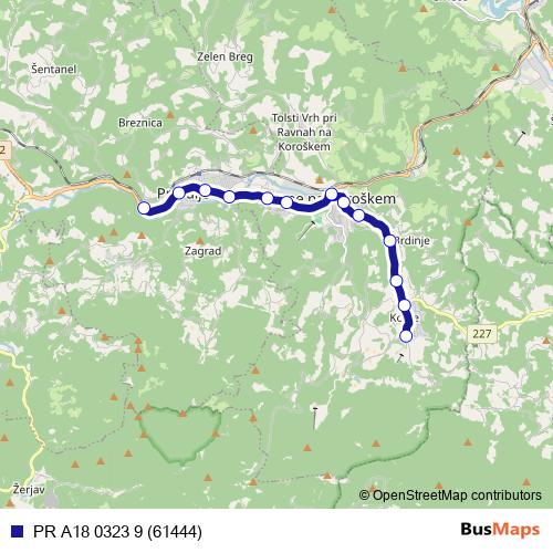 PR A18 0323 9 (61444) bus Line Map