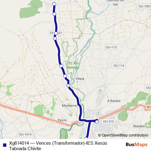 Xg614014 bus Line Map