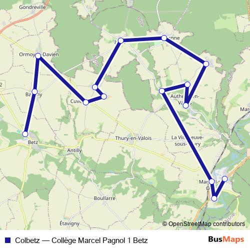Colbetz bus Line Map