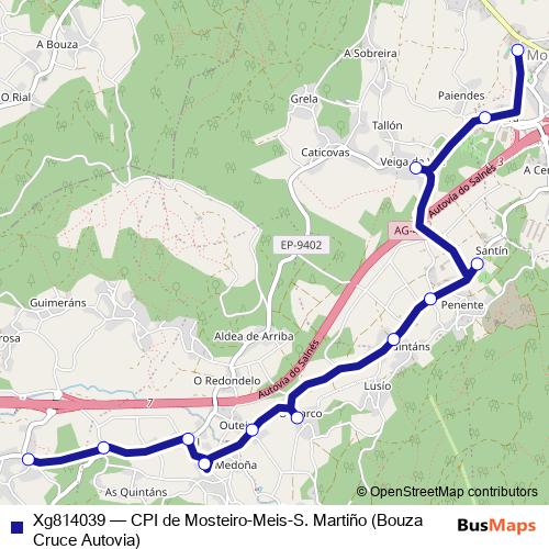 Xg814039 bus Line Map