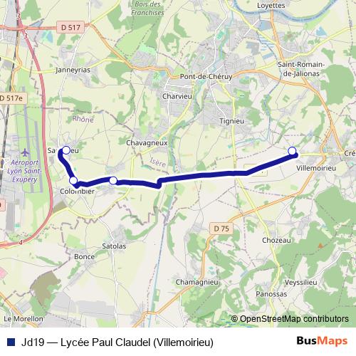 Jd19 bus Line Map