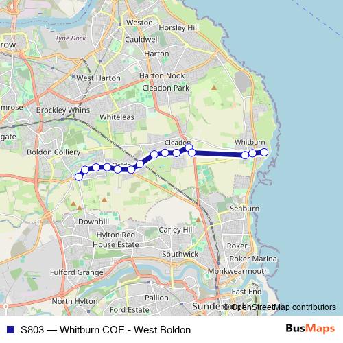 S803 bus Line Map