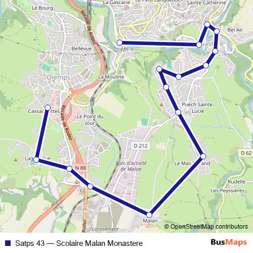 Satps 43 bus Line Map