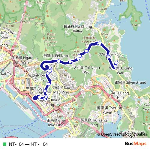 NT-104 bus Line Map