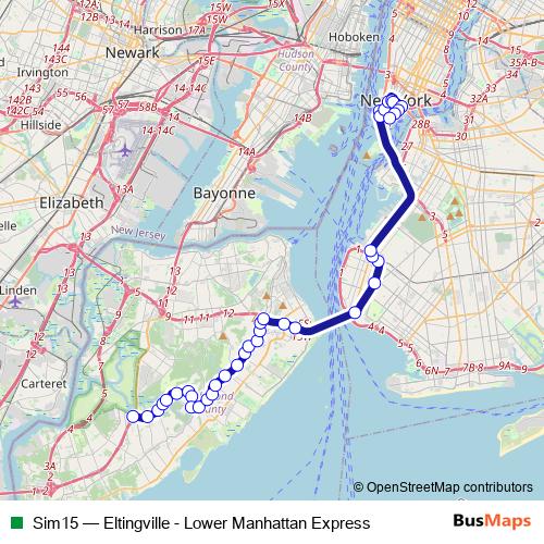 Sim15 bus Line Map