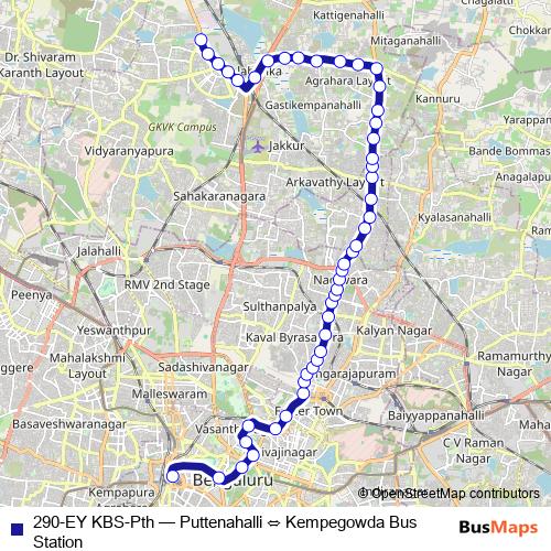 290-EY KBS-Pth bus Line Map
