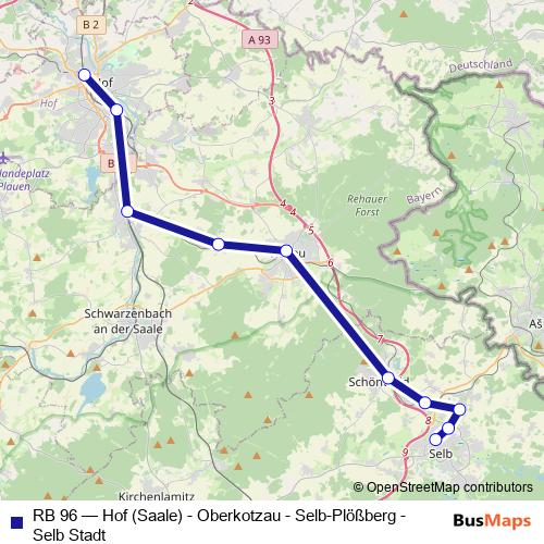 RB 96 rail Line Map