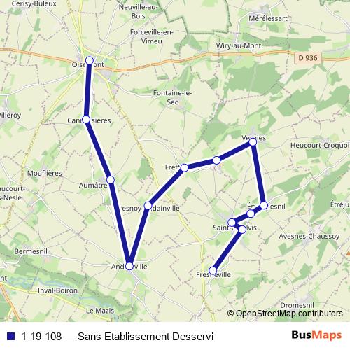 1-19-108 bus Line Map