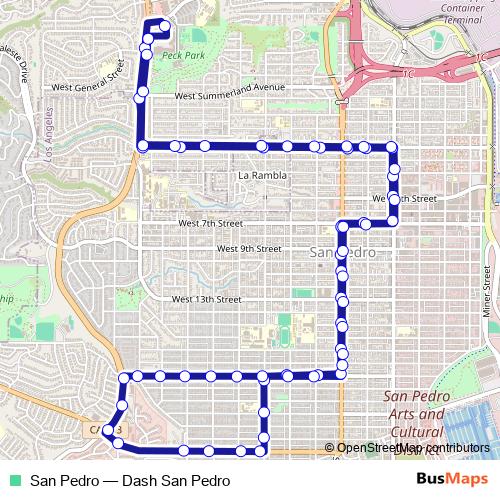 San Pedro bus Line Map