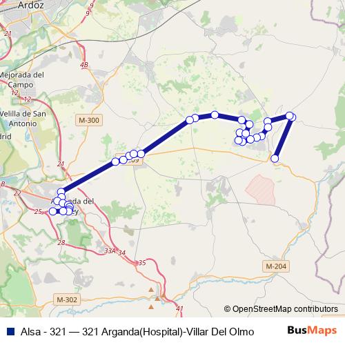 Alsa - 321 bus Line Map