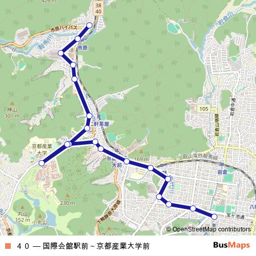 ４０ bus Line Map