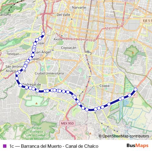 1c bus Line Map