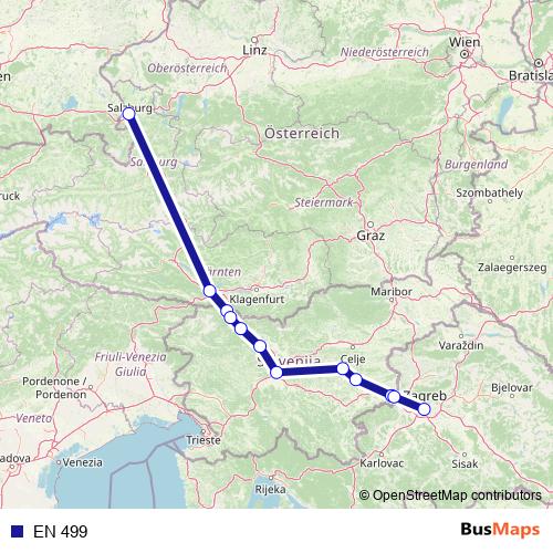 EN 499 rail Line Map