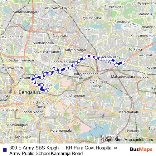 300-E Army-SBS-Krpgh bus Line Map