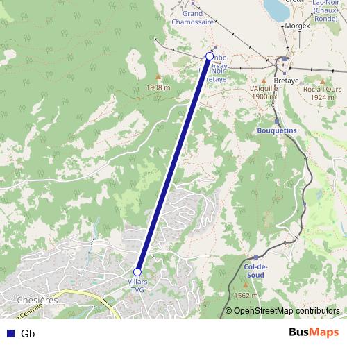 Gb cable-car Line Map