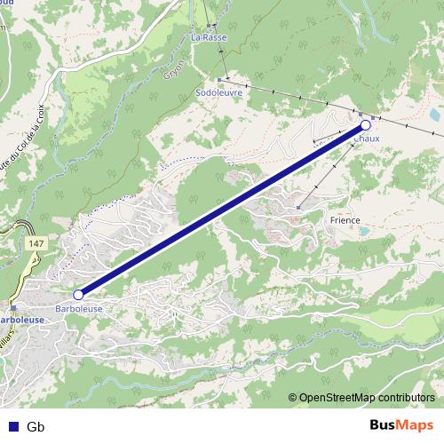 Gb cable-car Line Map