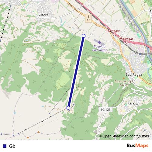 Gb cable-car Line Map