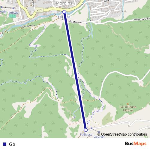 Gb cable-car Line Map