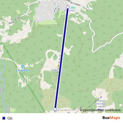 Gb cable-car Line Map
