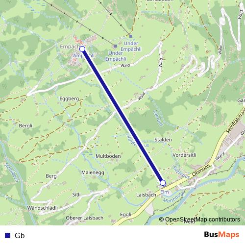 Gb cable-car Line Map