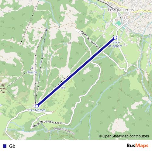 Gb cable-car Line Map