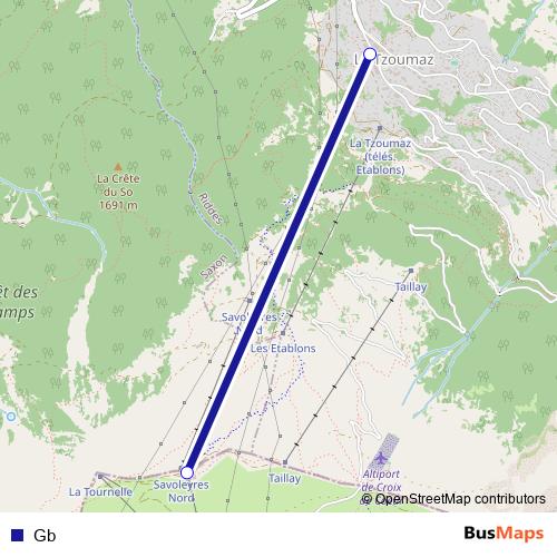 Gb cable-car Line Map