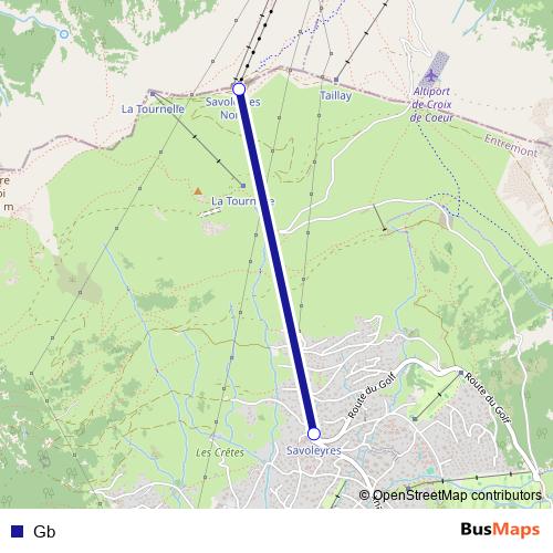 Gb cable-car Line Map