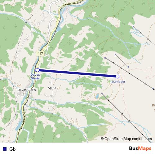 Gb cable-car Line Map