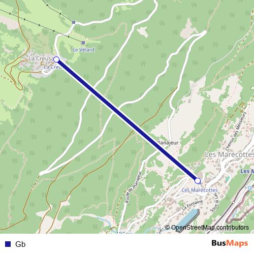 Gb cable-car Line Map